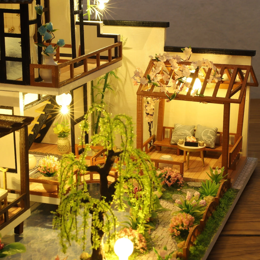 Minvella | Maison en bois miniature à faire soi-même | Kit de construction 3D à assembler soi-même | Kit créatif pour adolescents et adultes | Idée cadeau parfaite