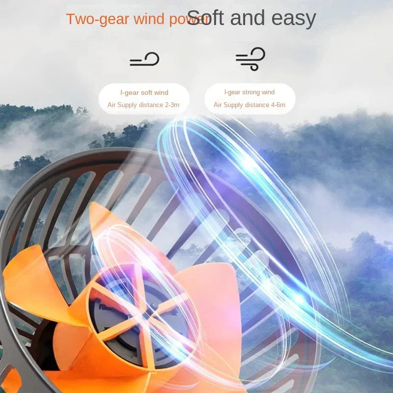 Ventilateur de voiture réglable à 360° avec 3 têtes USB/12V/24V – AirFlow