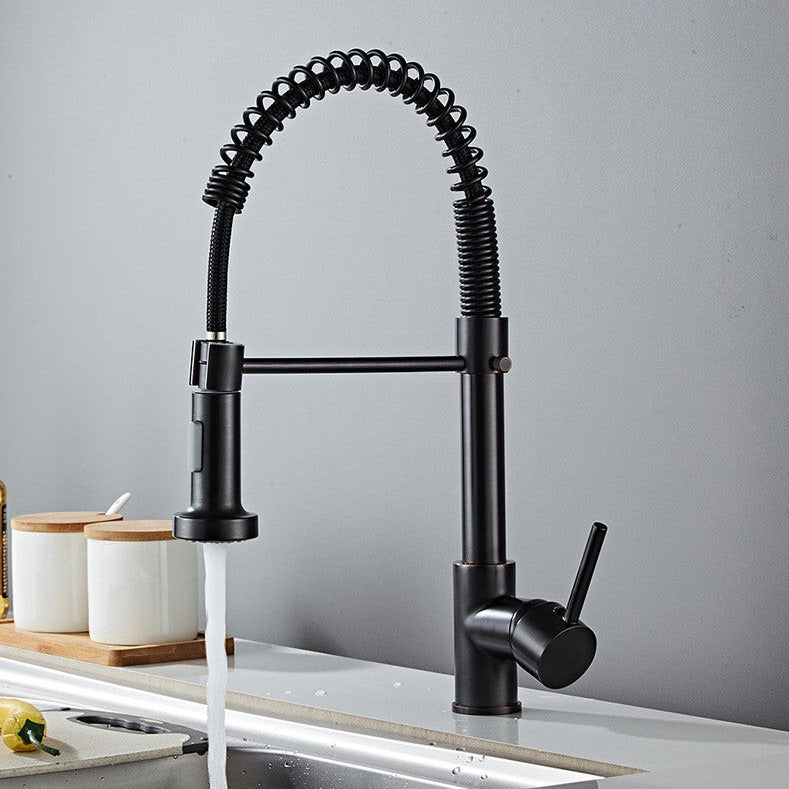 Robinet de cuisine moderne avec tête de douche à ressort extensible