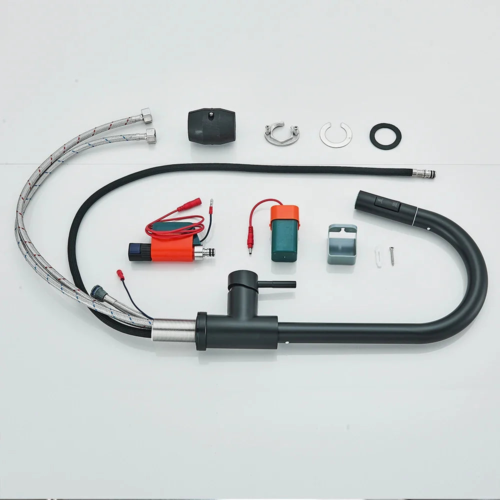 Robinet de cuisine extensible à commande tactile intelligente