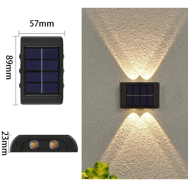 Applique solaire vers le haut et vers le bas