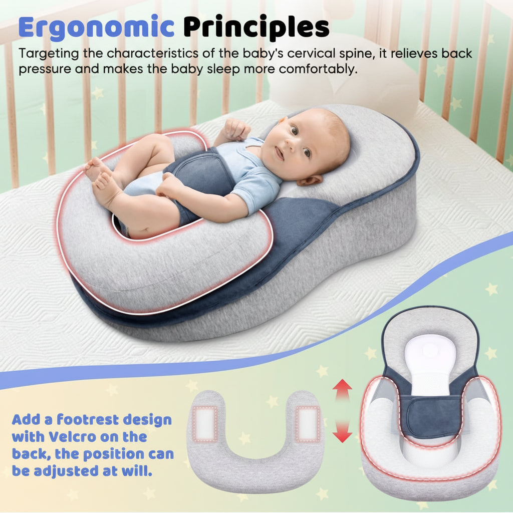 NURSENEST – Coussin pour Bébé – Positionnement Doux pour un Confort Quotidien