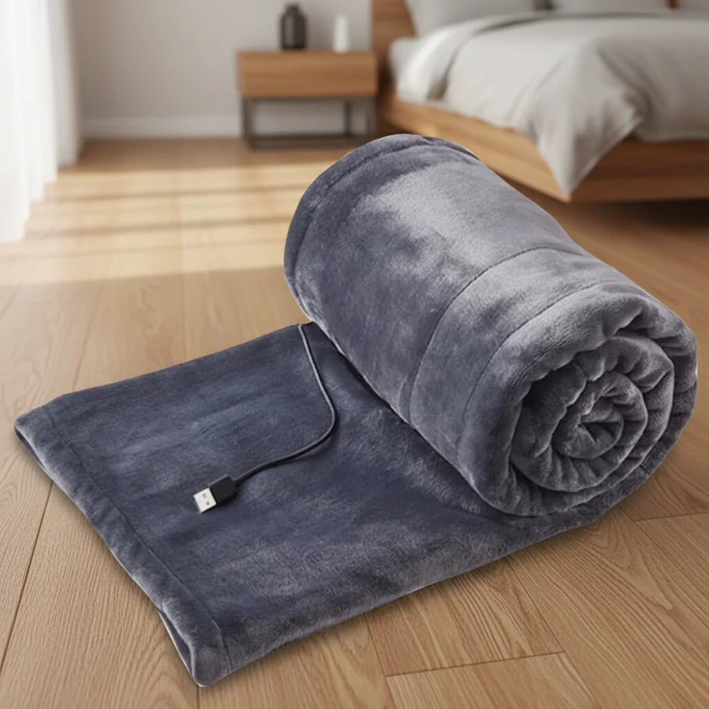 HEATEASE – Couverture chauffante USB portable avec 3 niveaux de chaleur