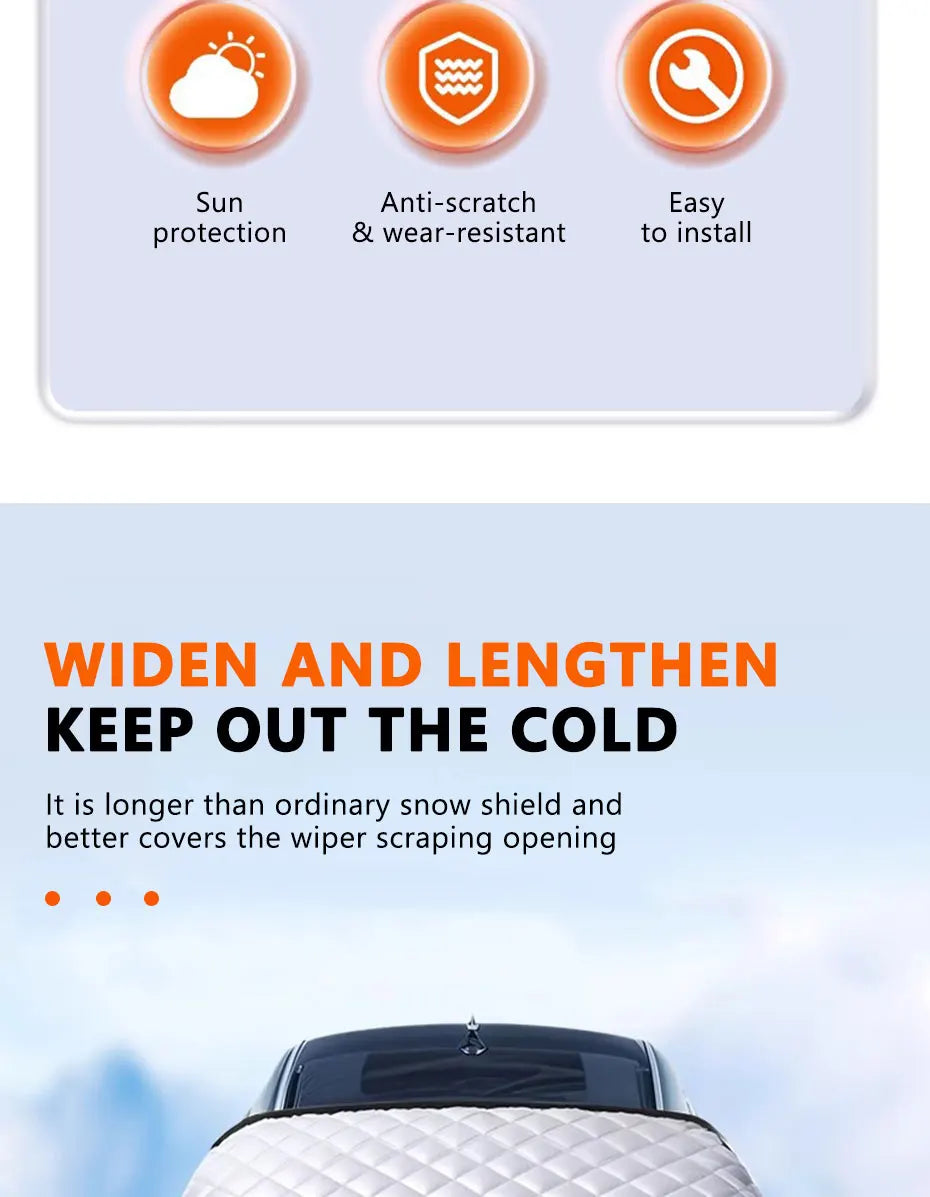 FrostGuard Pro | Couverture de pare-brise 5 couches | Magnétique & Résistante au vent | Protection complète contre le gel