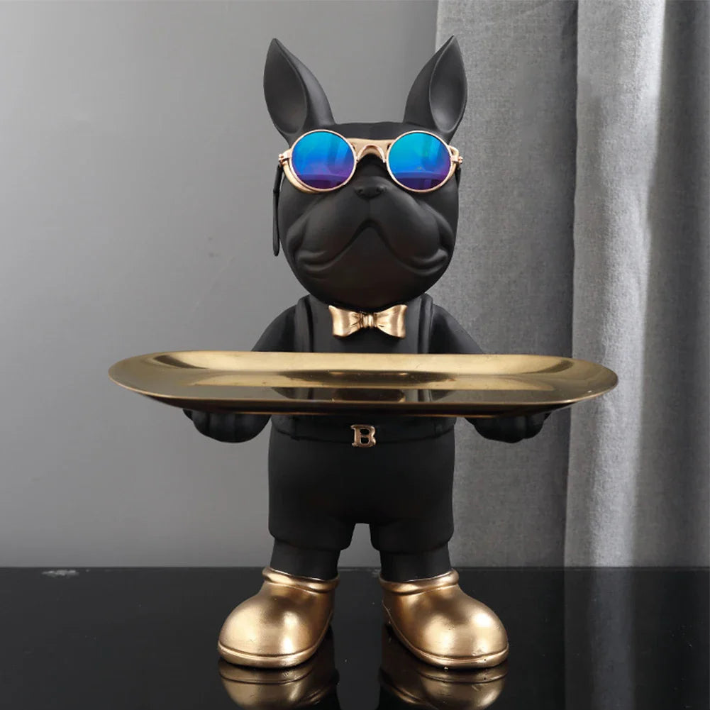 Chic Statue de Chien - Décor Ludique et Élégant