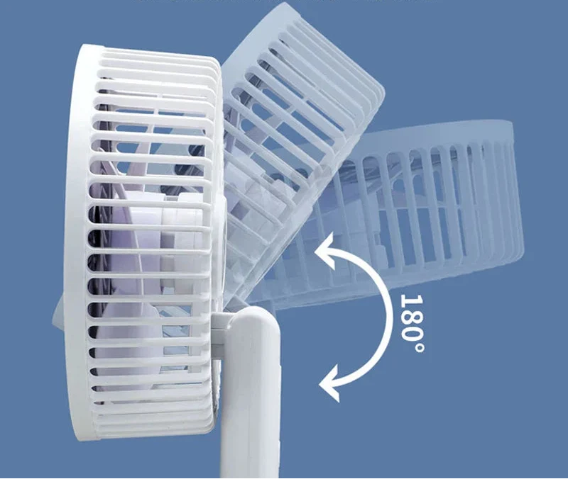 Ventilateur portable avec base détachable et support mural