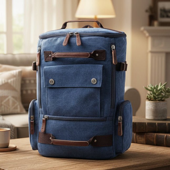 VINTAGECANVAS Sac à dos – Élégant & Fonctionnel avec compartiment pour ordinateur portable pour le quotidien & l'aventure