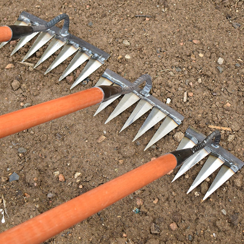 SoilMaster™ | Hoe de jardin en acier au carbone – Dents aiguisées pour désherbage et aération du sol