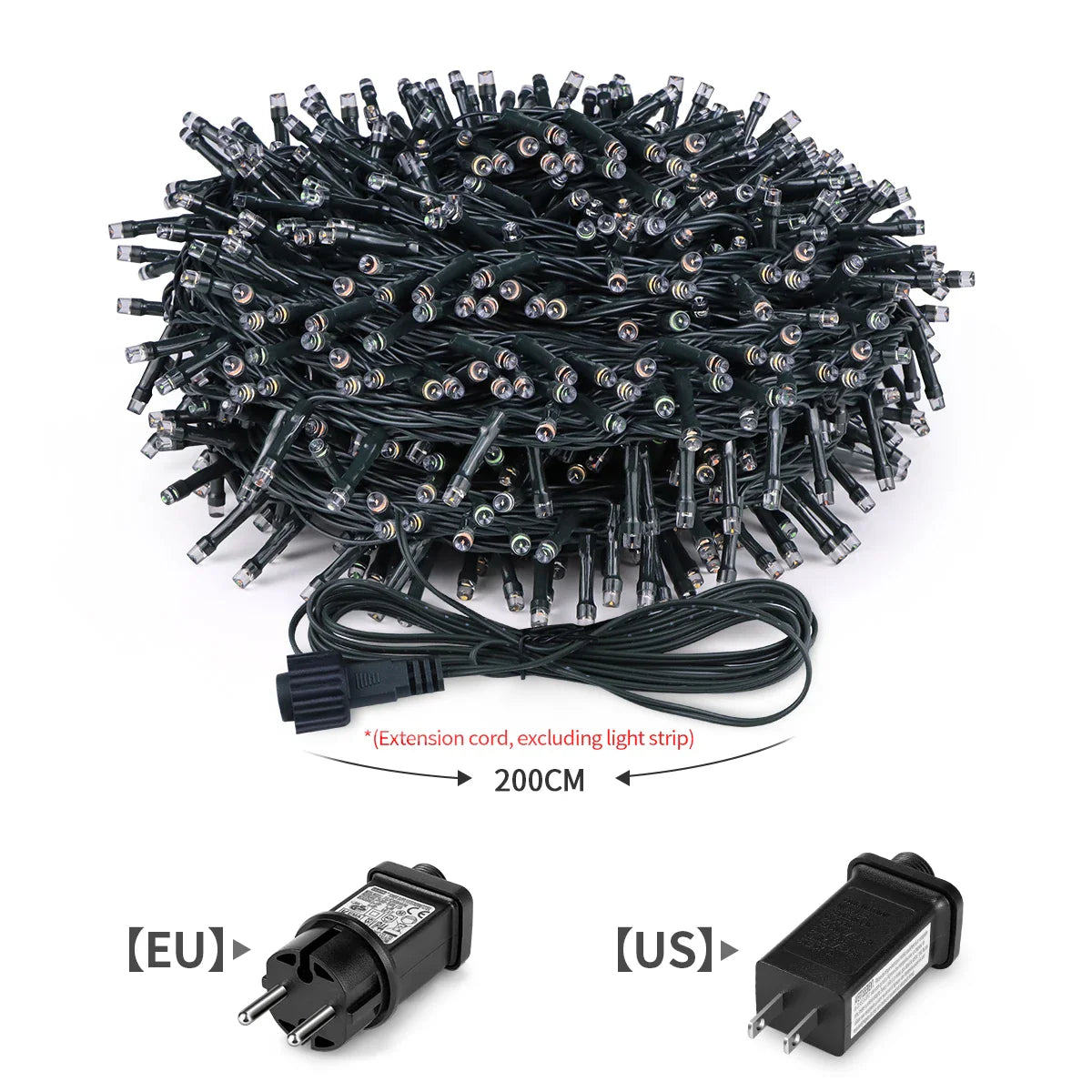 LuminaraX | Guirlande LED extérieure 24V | 8 modes d'éclairage | Étanche IP65 | 10–100 m | Pour jardin, maison & décoration de Noël