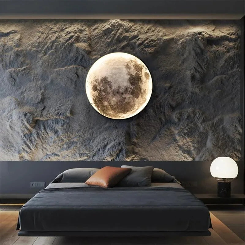 Applique murale LED en forme de lune