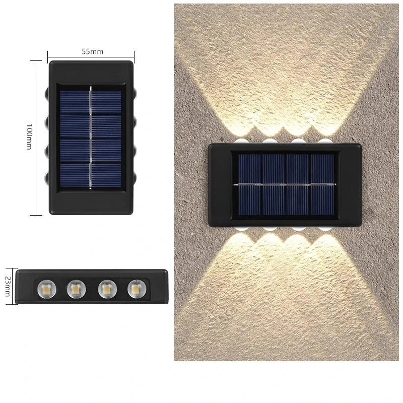 Applique solaire vers le haut et vers le bas