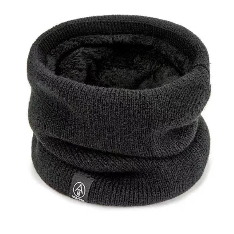ThermoKnit Pro | Écharpe en tricot chaude avec doublure en polaire | Coupe-vent & Respirante | Protection de cou multifonction réglable pour hommes & femmes