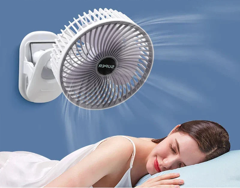 Ventilateur portable avec base détachable et support mural