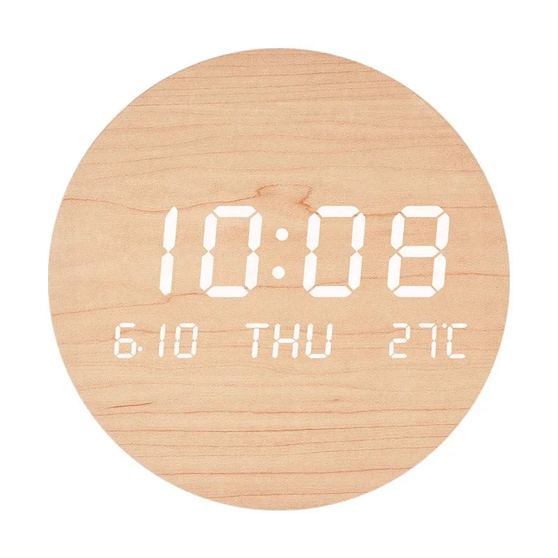 Horloge murale LED numérique avec affichage de la température