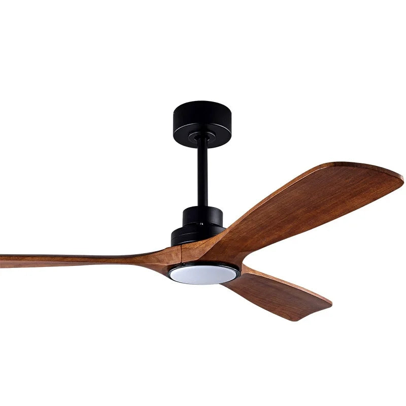 Ventilateur de plafond en bois LED