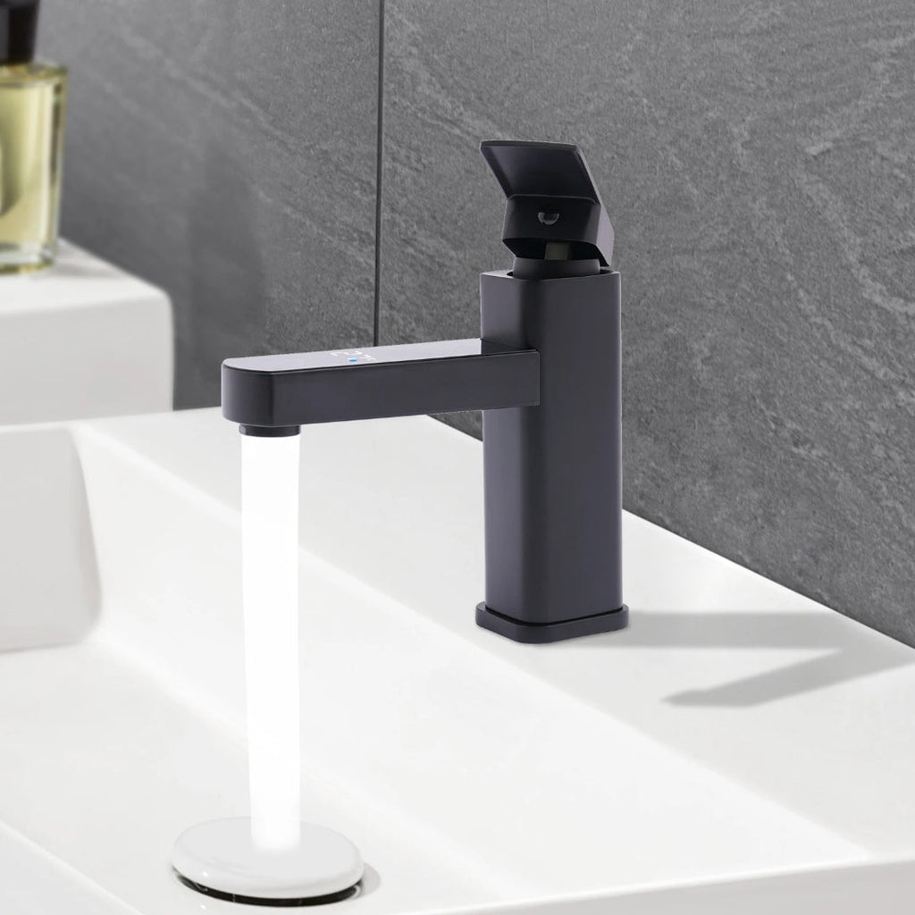 Robinet de lavabo avec affichage numérique de la température