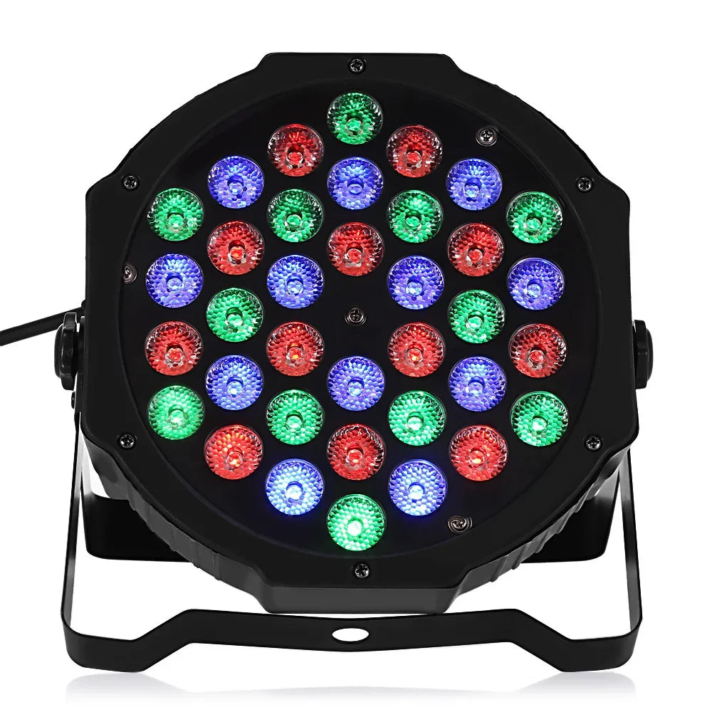 36W RGB LED Projecteur de scène – Lumière disco professionnelle DMX512 contrôlée par le son pour KTV, bar, fête DJ, projection d'effets décoratifs