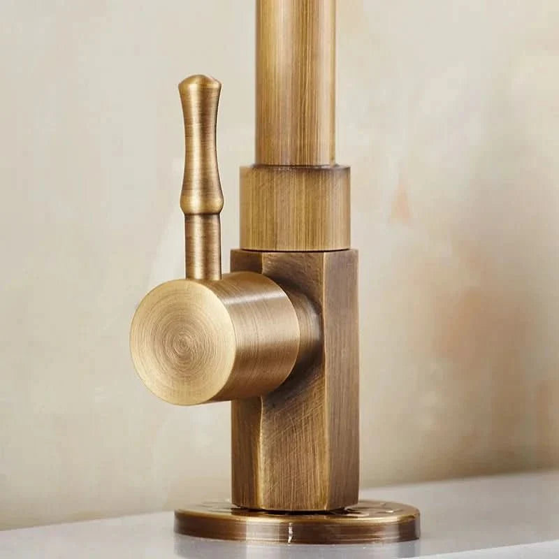 GOLDENSWAN – Robinet antique en laiton pour cuisine et salle de bain