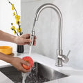 Robinet de cuisine extensible en acier inoxydable