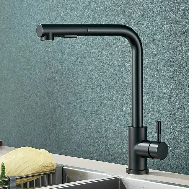 Robinet de cuisine pivotant à 360° avec douchette extractible