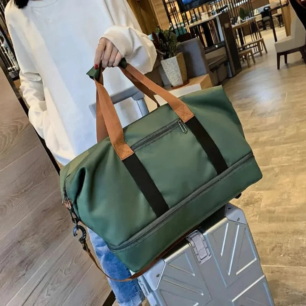FITVOYAGE – Sac de sport avec compartiment à chaussures et compartiment humide