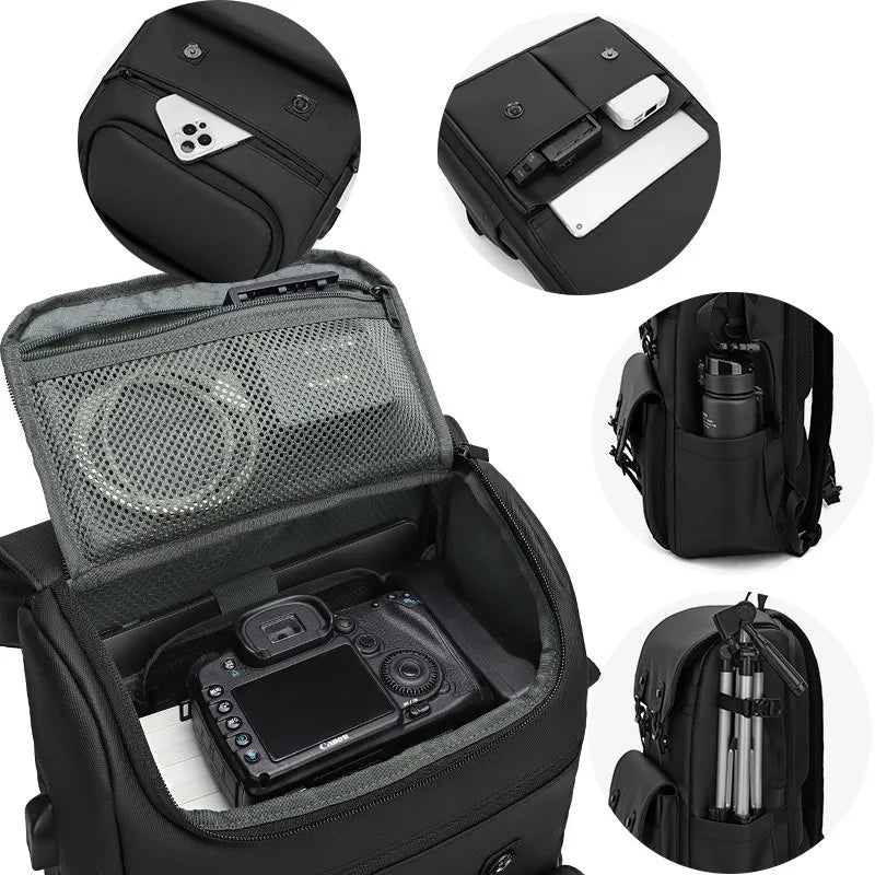 Sac à bandoulière imperméable pour appareil photo – Arven – (Grande capacité)