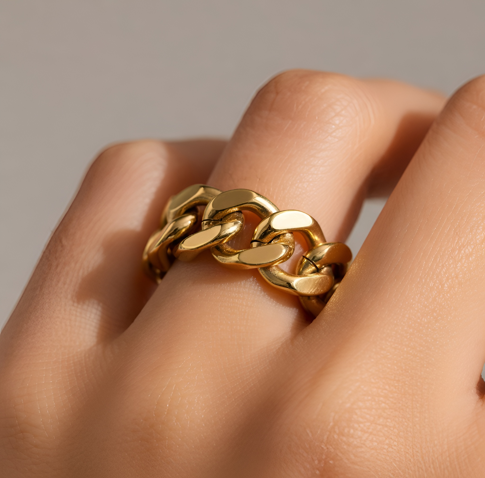Sienna - Bague à maillons en chaîne Signature