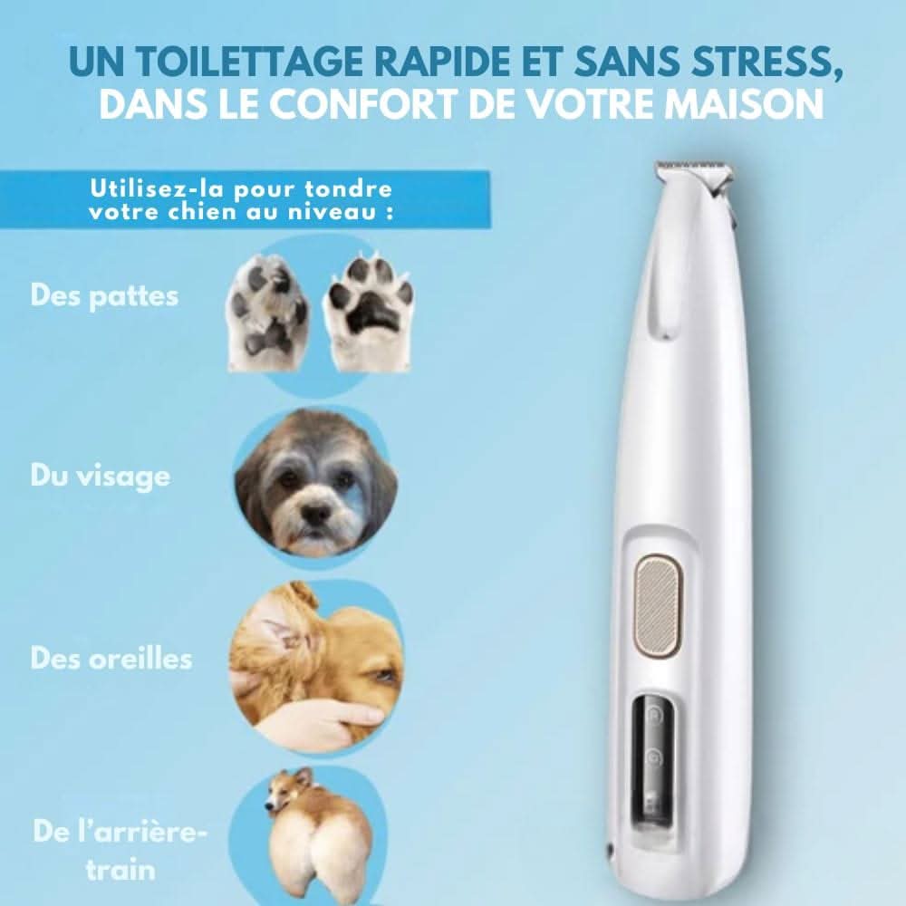 Skanto | SilentPet Trimmer – Tondeuse silencieuse pour zones sensibles chez le chien et le chat