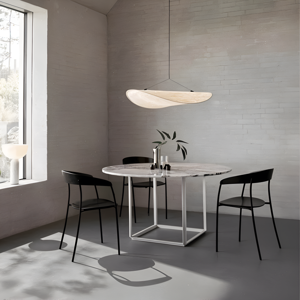 Silvara Suspension – Suspension en Tissu et Métal avec LED Fait Main