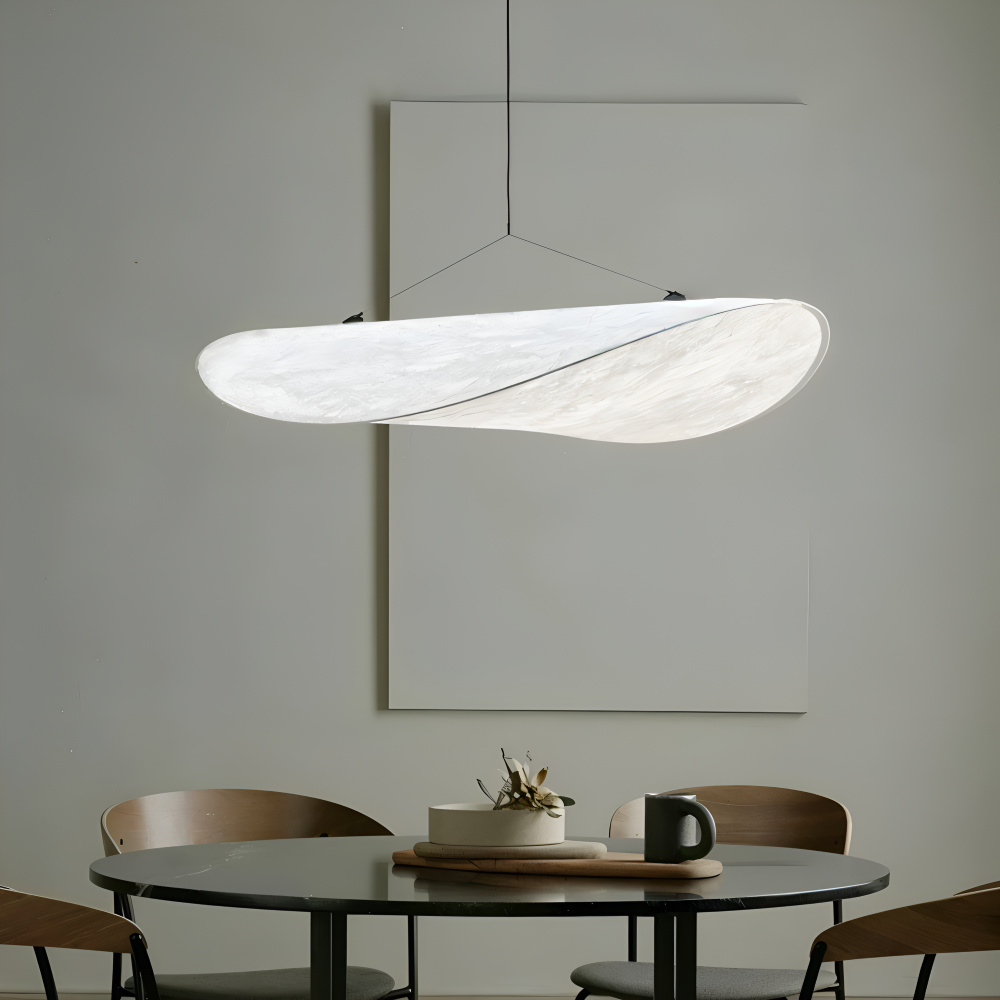 Silvara Suspension – Suspension en Tissu et Métal avec LED Fait Main