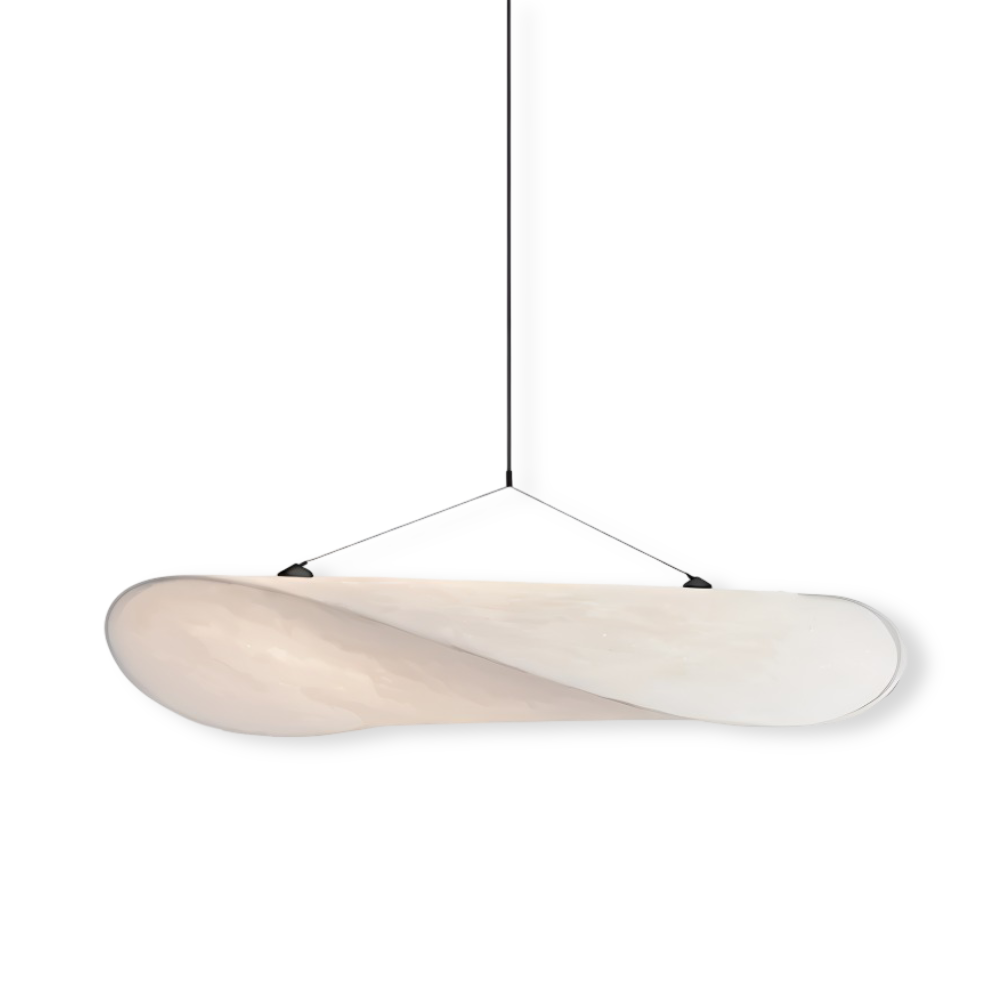 Silvara Suspension – Suspension en Tissu et Métal avec LED Fait Main