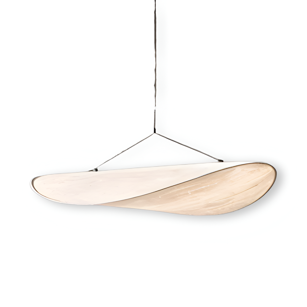 Silvara Suspension – Suspension en Tissu et Métal avec LED Fait Main