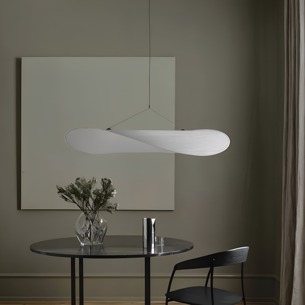 Silvara Suspension – Suspension en Tissu et Métal avec LED Fait Main