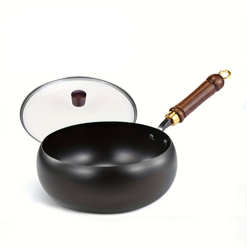 CASTFORGE - Poêle en fonte robuste avec couvercle conçue pour une excellente rétention de chaleur et des performances de cuisson polyvalentes