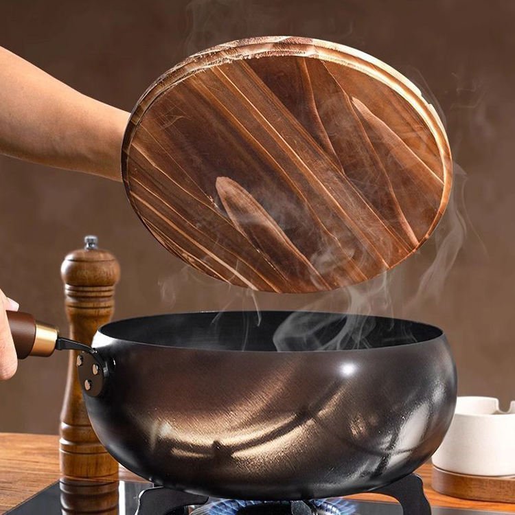 CASTFORGE - Poêle en fonte robuste avec couvercle conçue pour une excellente rétention de chaleur et des performances de cuisson polyvalentes