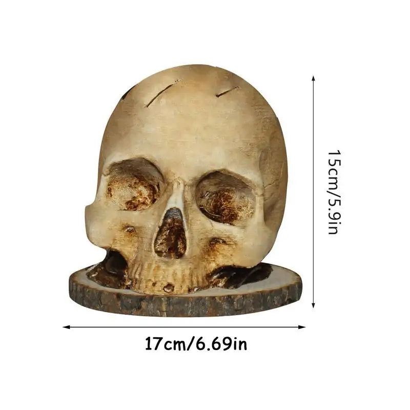 Porte-couteaux tête de mort gothique
