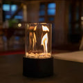 FLAMECORE - Cheminée de table portable conçue pour un éclairage d'ambiance propre, sans fumée, pour une utilisation intérieure et extérieure