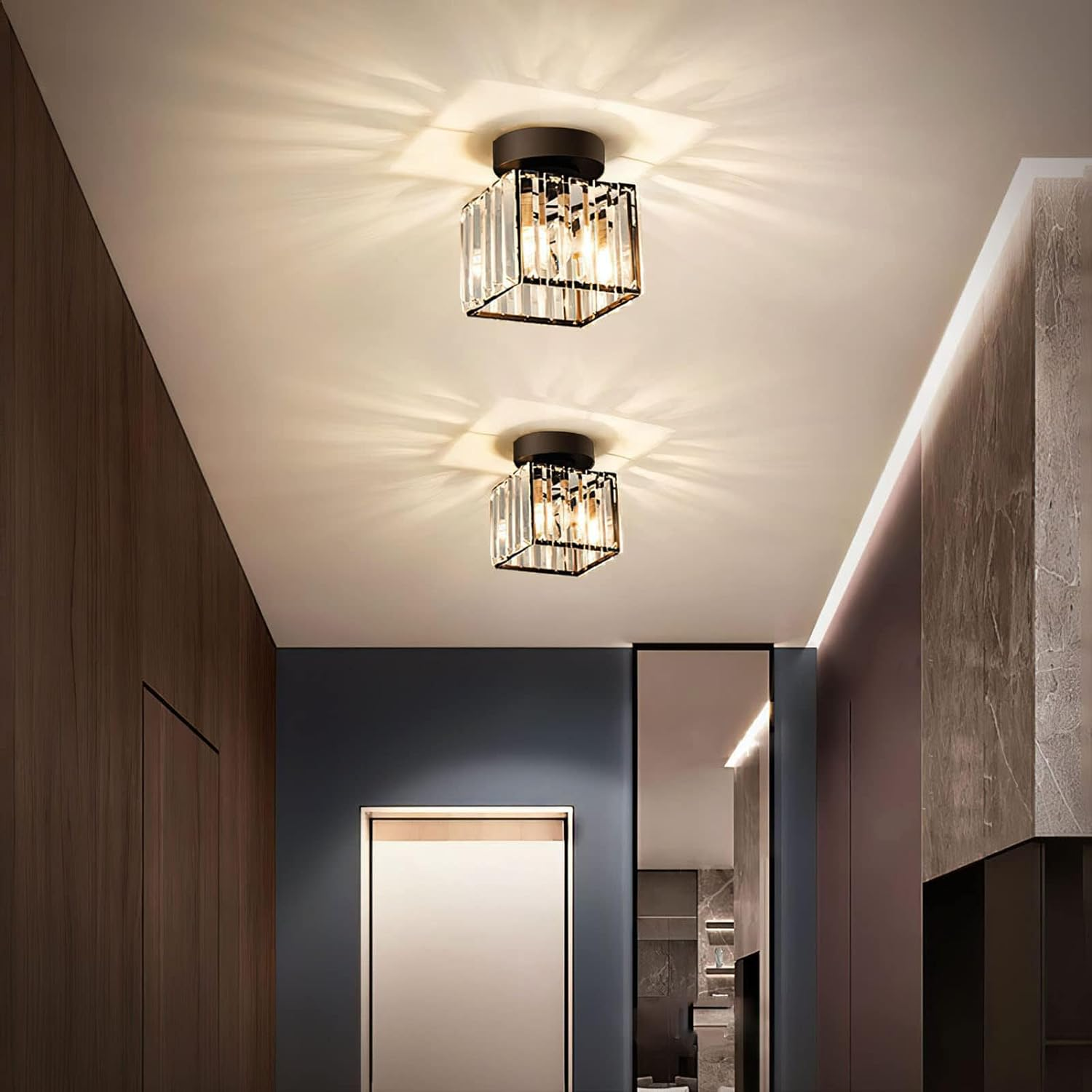 Lustre Encastré Élégant - Éclairage Moderne pour Couloir