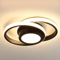 Lustre de plafond à double anneau élégant - Luminaire LED moderne