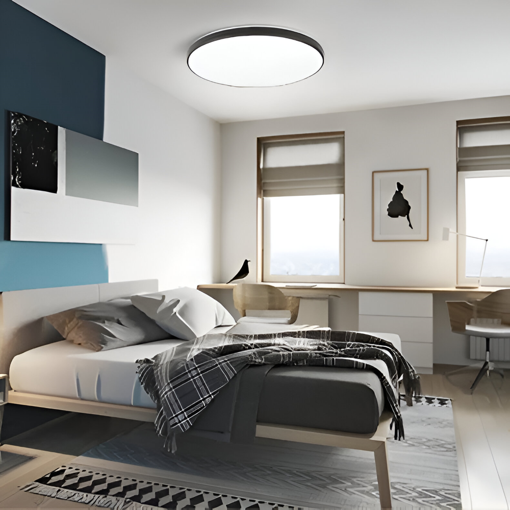 SlimAura Plafonnier – Plafonnier LED Ultra Fin Rond au Design Moderne