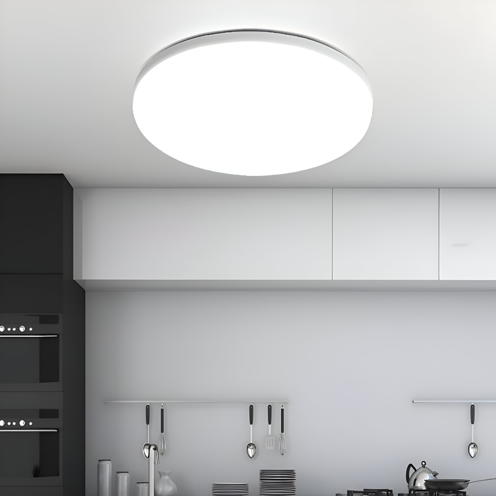 SlimAura Plafonnier – Plafonnier LED Ultra Fin Rond au Design Moderne