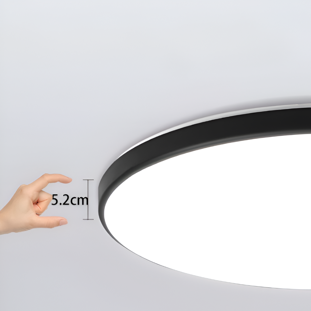 SlimAura Plafonnier – Plafonnier LED Ultra Fin Rond au Design Moderne