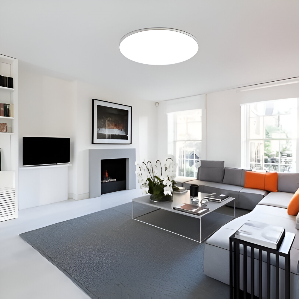 SlimAura Plafonnier – Plafonnier LED Ultra Fin Rond au Design Moderne