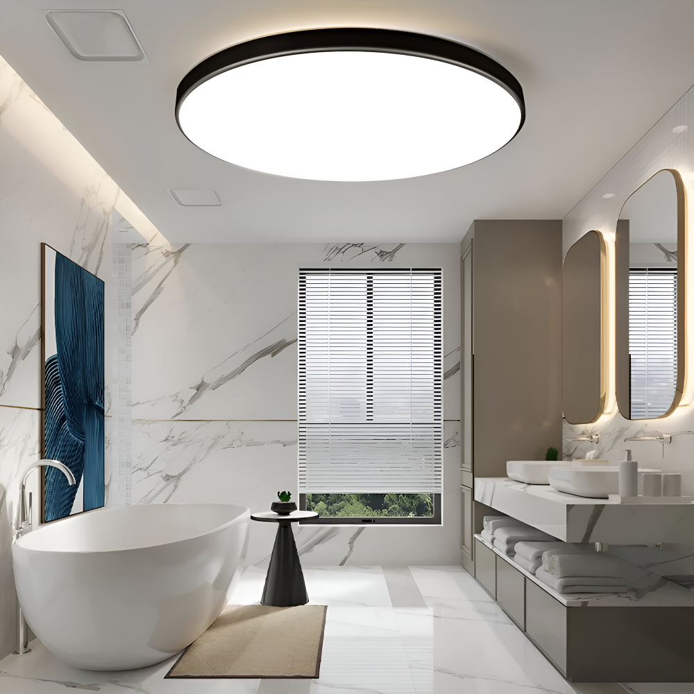 SlimAura Plafonnier – Plafonnier LED Ultra Fin Rond au Design Moderne
