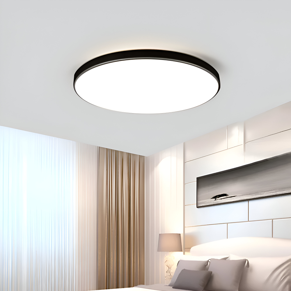 SlimAura Plafonnier – Plafonnier LED Ultra Fin Rond au Design Moderne