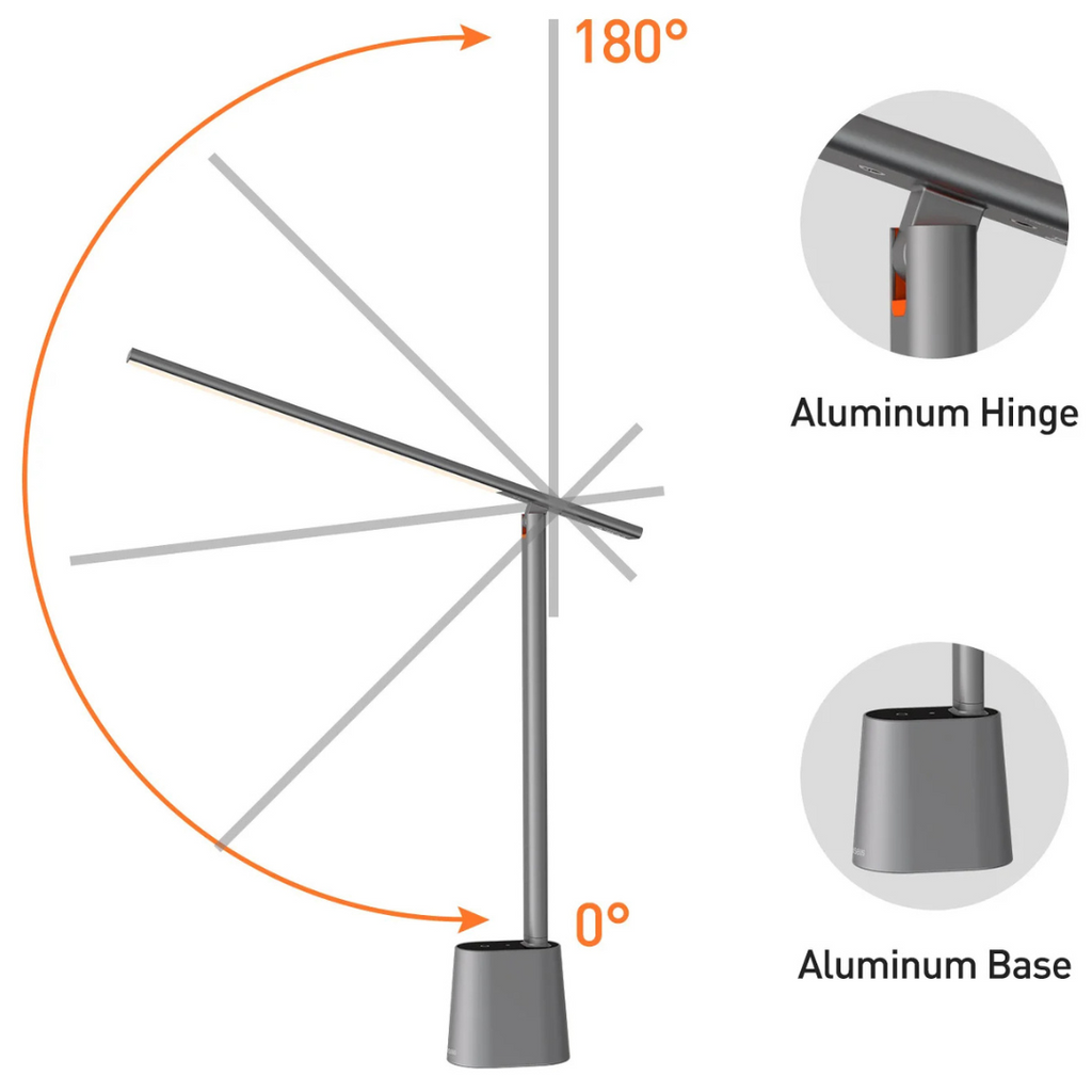 Lampe de bureau LED dimmable – compacte, pliable et rechargeable
