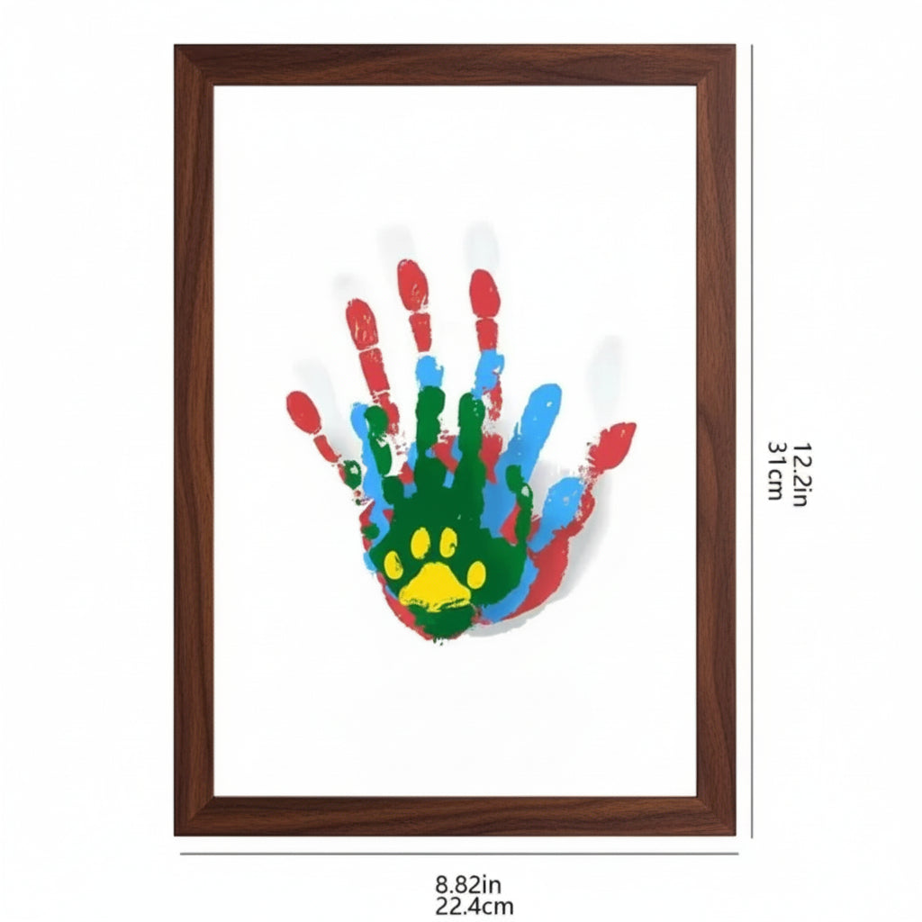 KEEPSAKE - Cadre en bois pour souvenirs de bébé avec de l'argile douce non toxique pour conserver les empreintes de mains et de pieds