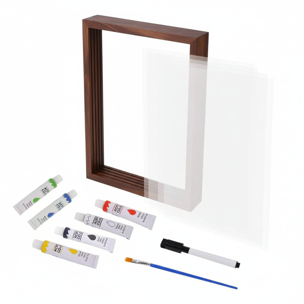 KEEPSAKE - Cadre en bois pour souvenirs de bébé avec de l'argile douce non toxique pour conserver les empreintes de mains et de pieds