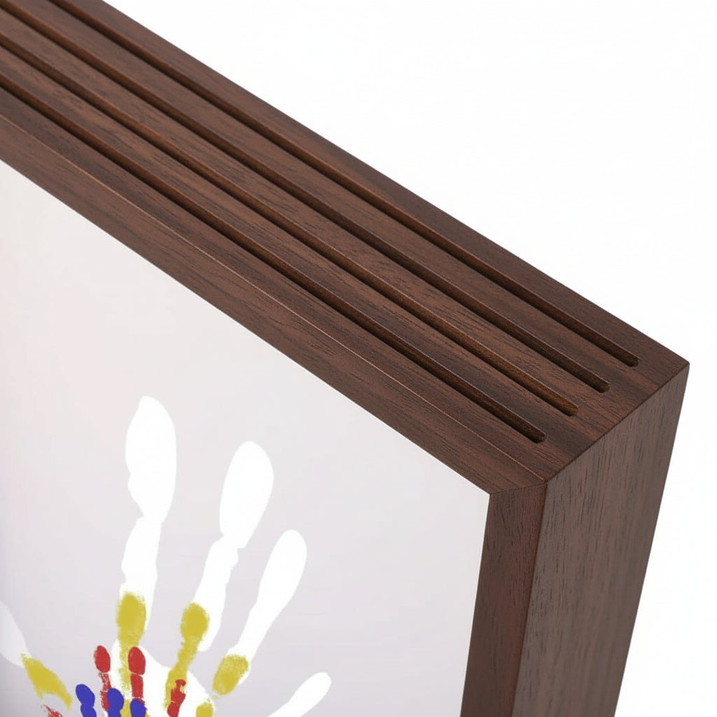KEEPSAKE - Cadre en bois pour souvenirs de bébé avec de l'argile douce non toxique pour conserver les empreintes de mains et de pieds