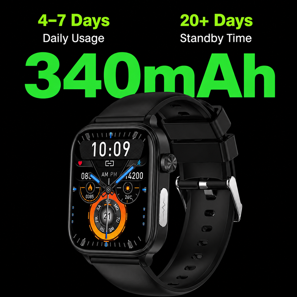 LIFELINK – Montre de Fitness Intelligente avec Surveillance de l'Oxygène et Connectivité Bluetooth
